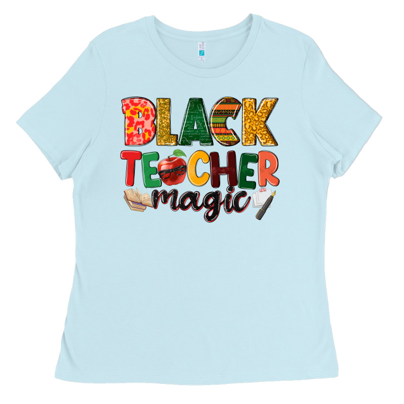Black Teacher Magic Ladies Tee by NancyCooperArtShop | Teevron