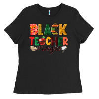 Black black teacher magic Ladies Tee - NancyCooperArtShop