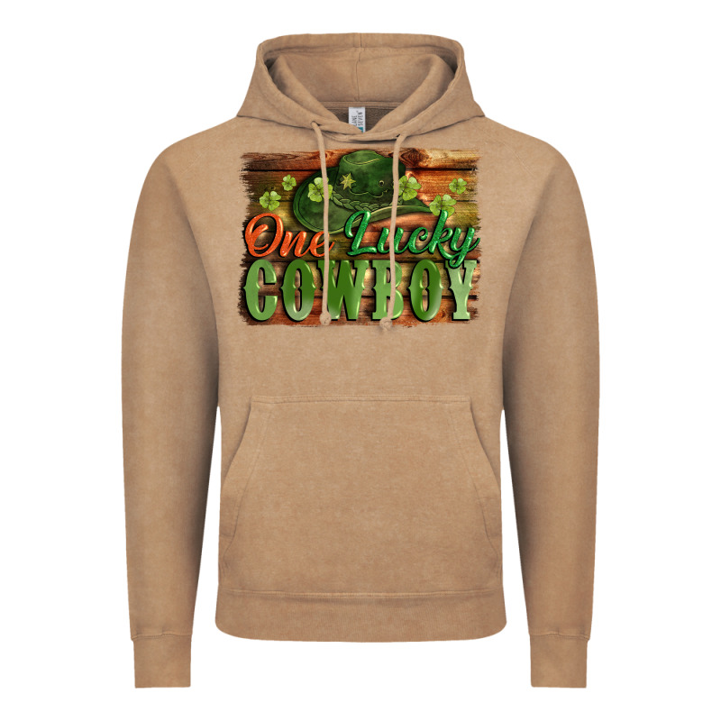 One Lucky Cowboy St. Patrick's Day Vintage Hoodie by CowGirlArtShop | Teevron