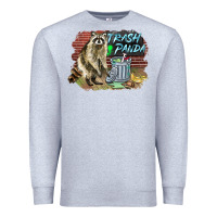 Heather Grey raccoon trash panda Premium Sweatshirt - BarkalooDesign