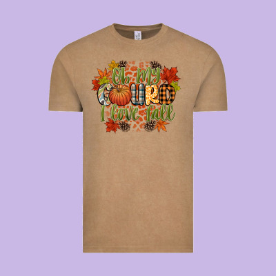 Oh My Gourd I Love Fall Vintage Tee Designed By Cowgirlartshop