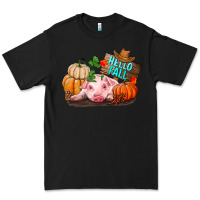 Black Hello fall pig Premium Tee - RanaPortraitStore