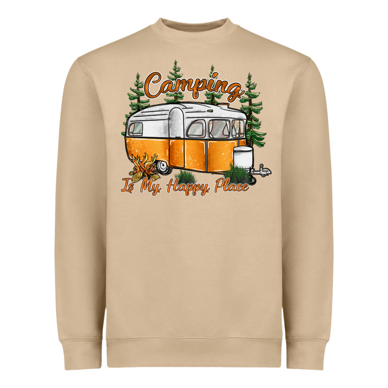 Camping Is My Happy Place Heavyweight Sweatshirt by SublimationCraftShop | Teevron