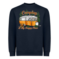 Navy camping is my happy place Heavyweight Sweatshirt - SublimationCraftShop