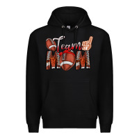 Black team mom Premium Hoodie - CowhideDigitalArt