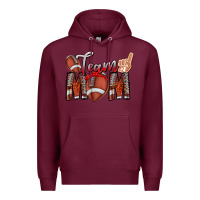 Burgundy team mom Premium Hoodie - CowhideDigitalArt