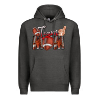 Charcoal Heather team mom Premium Hoodie - CowhideDigitalArt