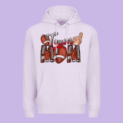 Team Mom Premium Hoodie Designed By Cowhidedigitalart