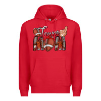 Red team mom Premium Hoodie - CowhideDigitalArt
