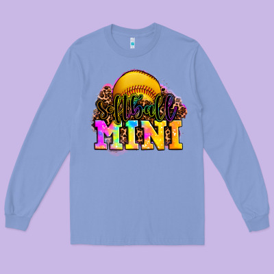 Softball Mini Long Sleeve Tee Designed By Oliviacreatesart