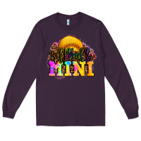 Plum softball mini Long Sleeve Tee - OliviaCreatesArt