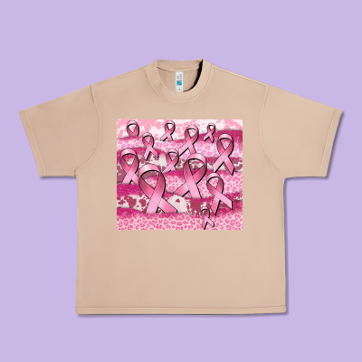 Ribbon  Breast Cancer Urban Heavy Tee Designed By Cowgirlartshop