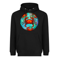 Black crab Heavyweight Hoodie - BarkalooDesign