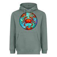 Sage crab Heavyweight Hoodie - BarkalooDesign