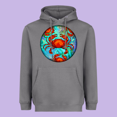 Crab Heavyweight Hoodie Designed By Barkaloodesign