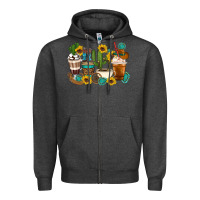Charcoal Heather Coffee cups Zipper Hoodie - Artiststas