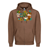 Chestnut Coffee cups Zipper Hoodie - Artiststas