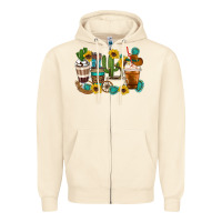 Sandshell Coffee cups Zipper Hoodie - Artiststas