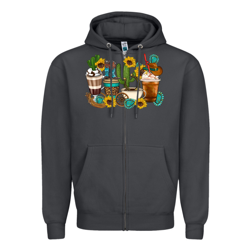 Coffee Cups Zipper Hoodie by Artiststas | Teevron