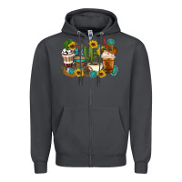 Smoke Coffee cups Zipper Hoodie - Artiststas