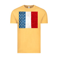 Vintage Mustard custom text american flag(used font 'doctrin Vintage Tee - Jasminsmagicworld