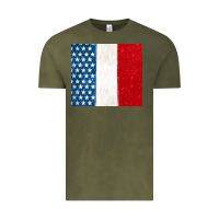 Vintage Olive custom text american flag(used font 'doctrin Vintage Tee - Jasminsmagicworld