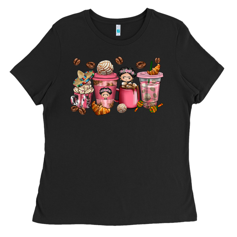 Cafecito Y Chisme Coffee Cups Ladies Tee by texasbilliewilder | Teevron