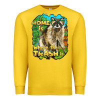 Lemon raccoon home is where the trash is Premium Sweatshirt - BarkalooDesign