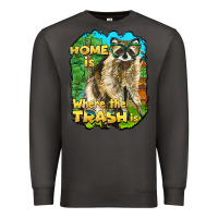 Smoke raccoon home is where the trash is Premium Sweatshirt - BarkalooDesign