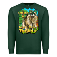 Sports Green raccoon home is where the trash is Premium Sweatshirt - BarkalooDesign