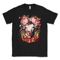 Black Cow Valentine's Day love Classic Tee - HowdyJamesFarm