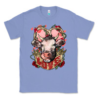 Colony Blue Cow Valentine's Day love Classic Tee - HowdyJamesFarm