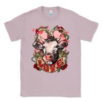 Lilac Cow Valentine's Day love Classic Tee - HowdyJamesFarm