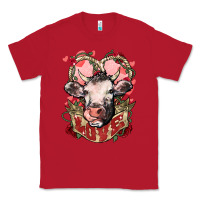 Red Cow Valentine's Day love Classic Tee - HowdyJamesFarm
