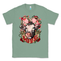 Sage Cow Valentine's Day love Classic Tee - HowdyJamesFarm