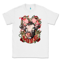 White Cow Valentine's Day love Classic Tee - HowdyJamesFarm