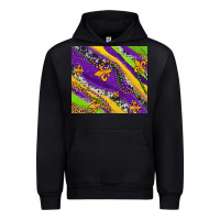 Mardi Gras Fleur Delis Leopard And Cowhide Urban Hoodie | Teevron
