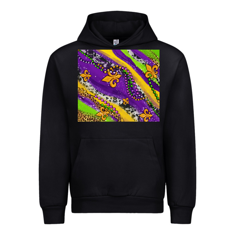 Mardi Gras Fleur Delis Leopard And Cowhide Urban Hoodie by AdoDesignShop | Teevron
