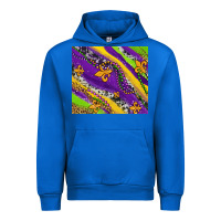 Cobalt mardi gras fleur delis leopard and cowhide Urban Hoodie - AdoDesignShop