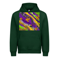 Forest Green mardi gras fleur delis leopard and cowhide Urban Hoodie - AdoDesignShop