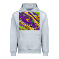 Heather Grey mardi gras fleur delis leopard and cowhide Urban Hoodie - AdoDesignShop