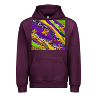 Mauve Wine mardi gras fleur delis leopard and cowhide Urban Hoodie - AdoDesignShop