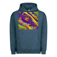 Pigment Midnight Navy mardi gras fleur delis leopard and cowhide Urban Hoodie - AdoDesignShop