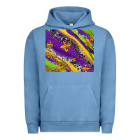 Pigment Pebble Blue mardi gras fleur delis leopard and cowhide Urban Hoodie - AdoDesignShop