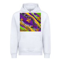 White mardi gras fleur delis leopard and cowhide Urban Hoodie - AdoDesignShop