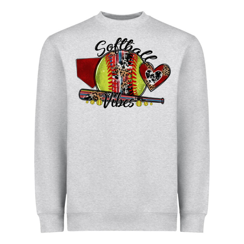 Softball Vibes Heavyweight Sweatshirt by SublimationCraftShop | Teevron