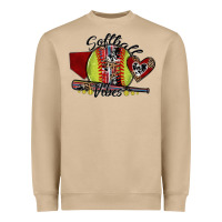 Mushroom softball vibes Heavyweight Sweatshirt - SublimationCraftShop