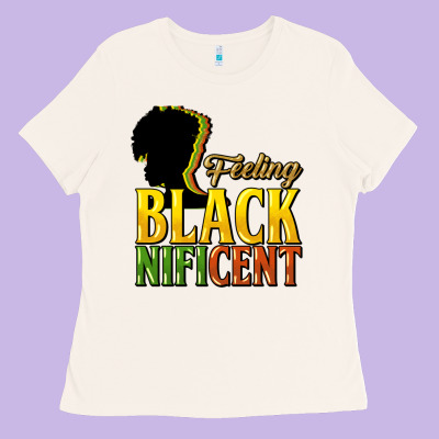 Feeling Blacknificent Ladies Tee Designed By Nancycooperartshop