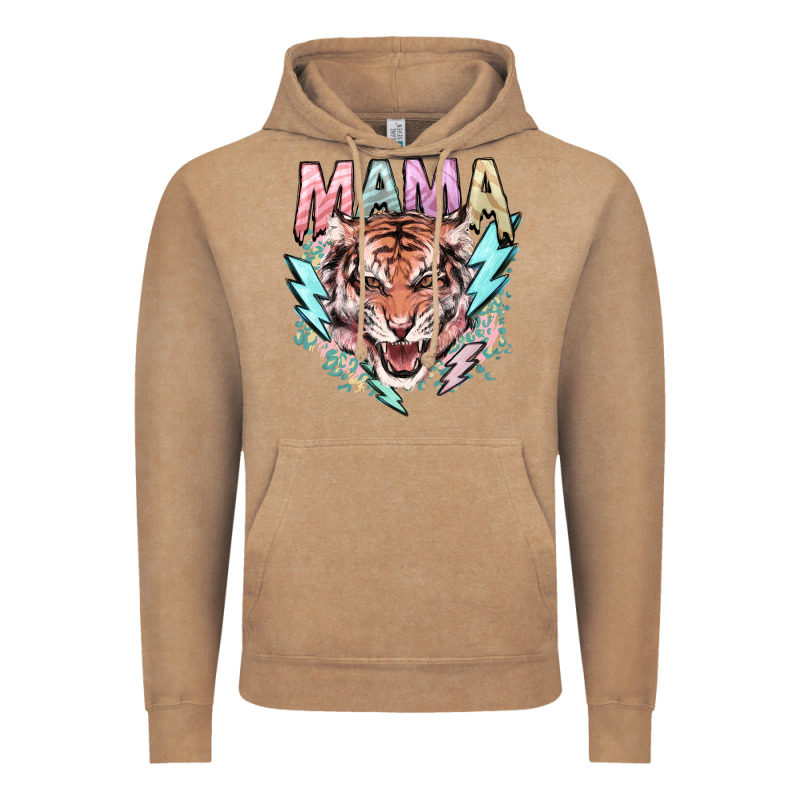 Mama Tiger Lightning Bolt Vintage Hoodie by HowdyJamesFarm | Teevron