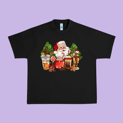 Christmas Santa Coffee Cups Urban Heavy Tee Designed By Cowgirlartshop